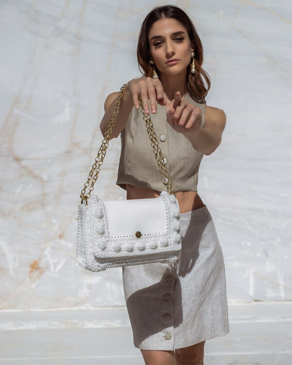 Miss Polyplexi Lydia White Shoulder/Cross-body Bag