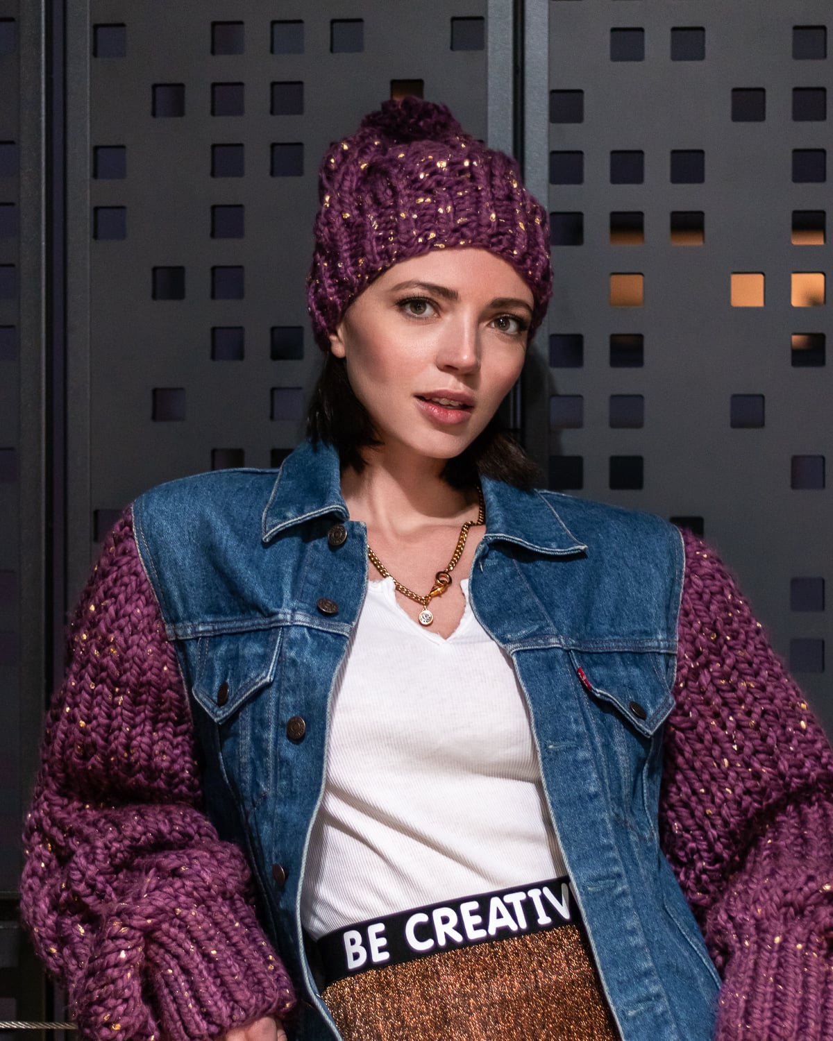 Nordic Purple Beanie - Miss Polyplexi