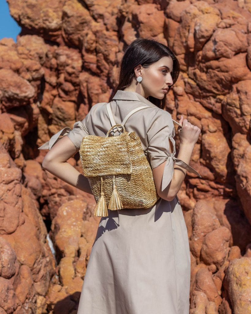 Azalea Raffia Crochet Backpack - Miss Polyplexi