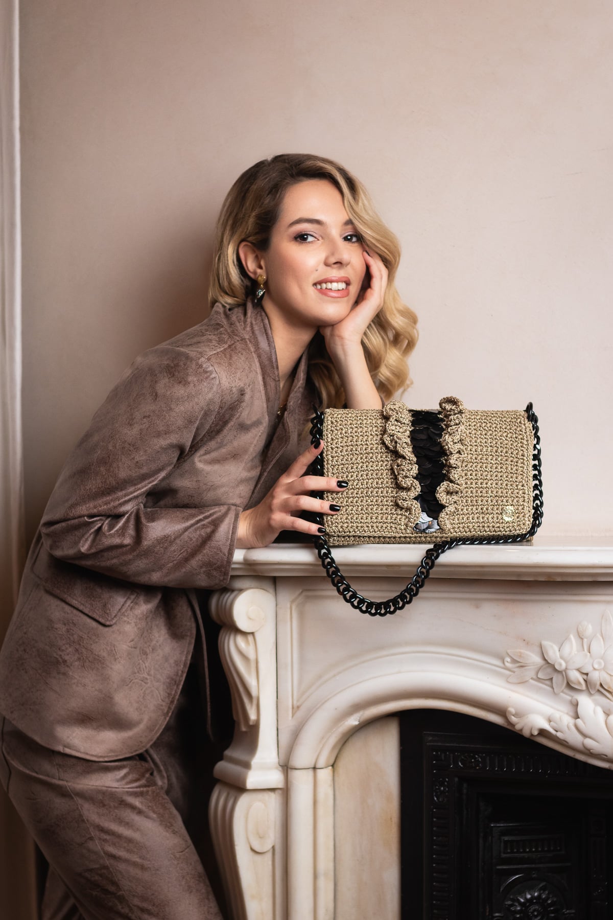 Miss Polyplexi Palladia Gold Shoulder Bag