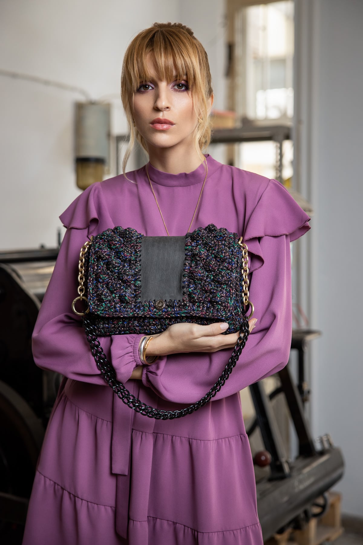Miss Polyplexi Ganymede Multicolour Black Shoulder Bag