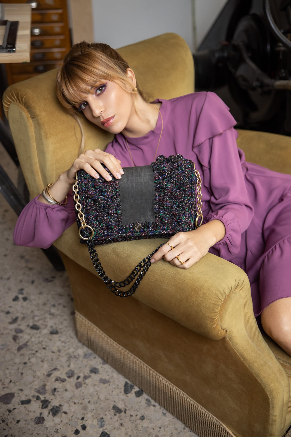 Miss Polyplexi Ganymede Multicolour Black Shoulder Bag