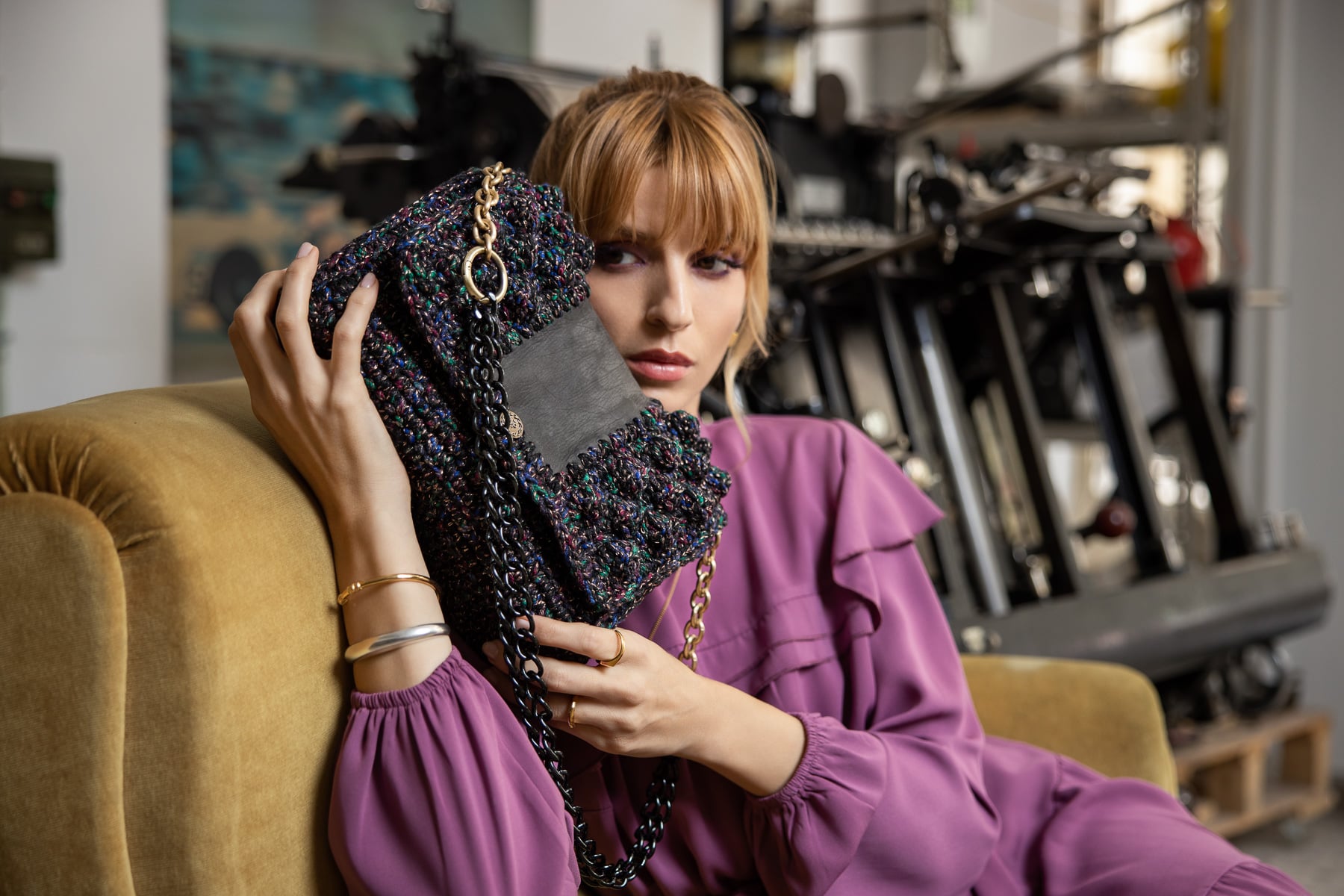 Miss Polyplexi Ganymede Multicolour Black Shoulder Bag