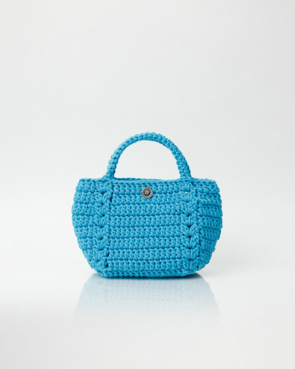 Miss Polyplexi Amalfi Blue Crochet Tote Bag