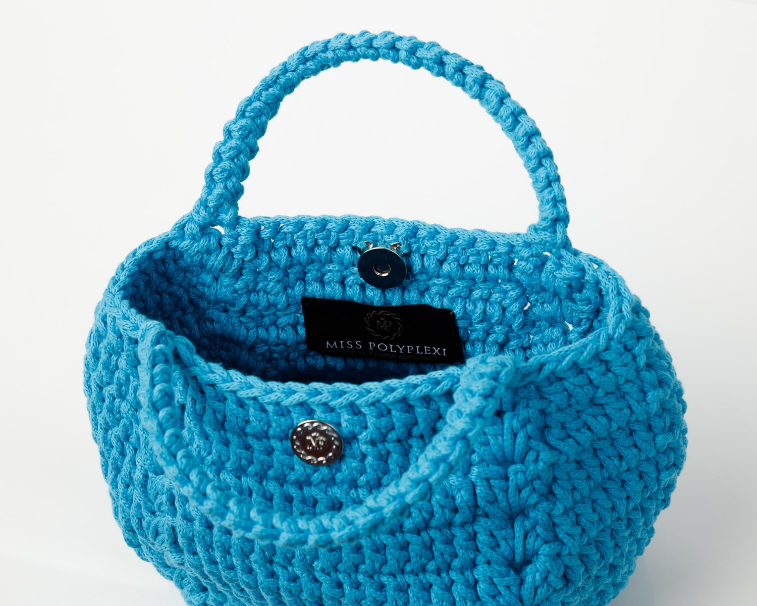 Amalfi Blue Crochet Tote Bag - Miss Polyplexi