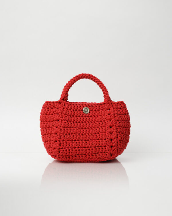 Miss Polyplexi Amalfi Red Crochet Tote Bag