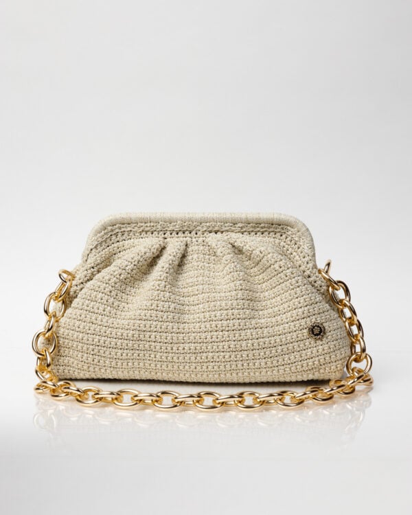 Miss Polyplexi Basilica Sparkling Ivory Shoulder Bag
