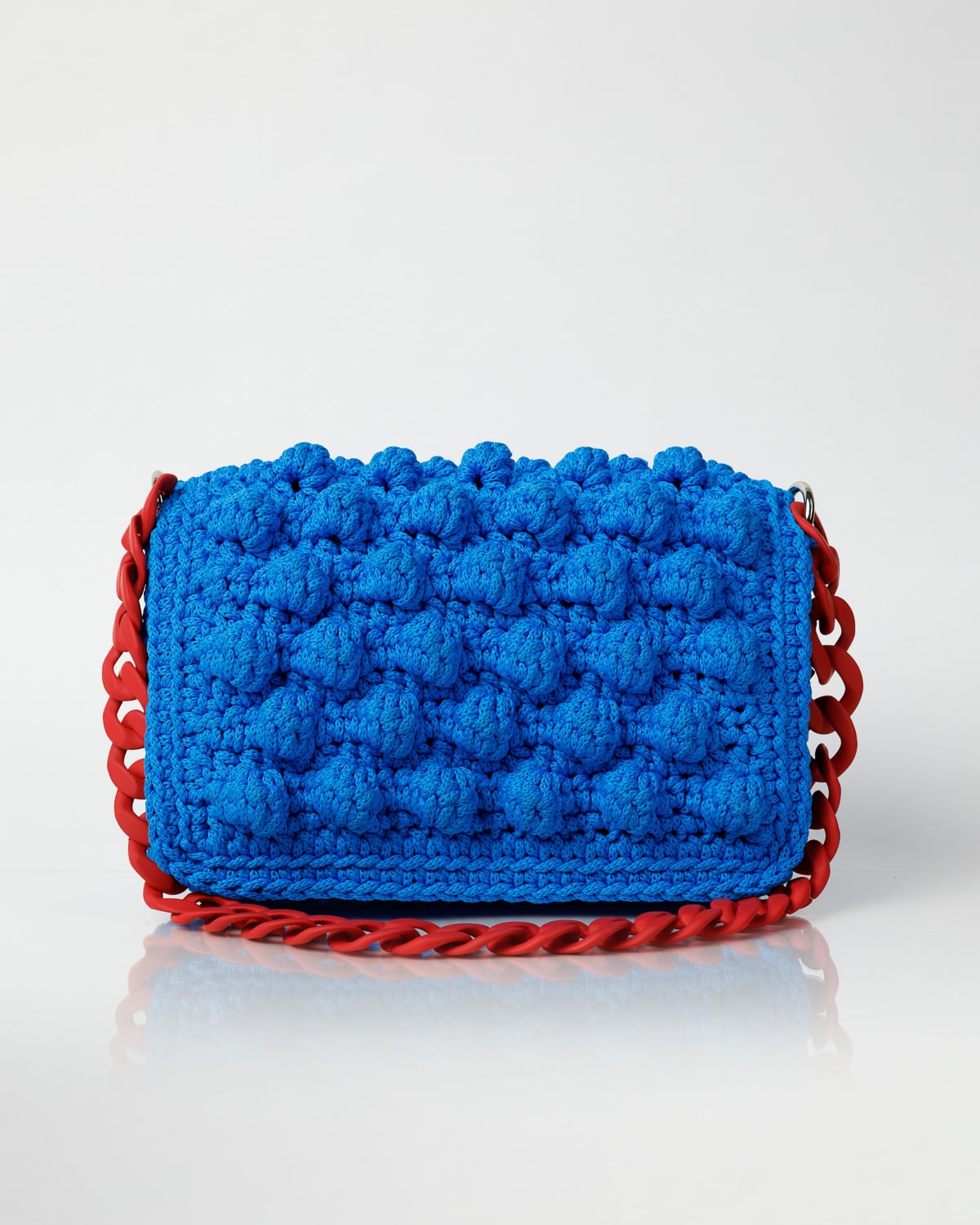 Ossian Blue Crochet Shoulder Bag - Miss Polyplexi