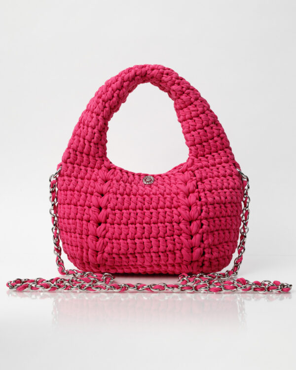 Miss Polyplexi Sicily Fuchsia Crochet Tote Bag