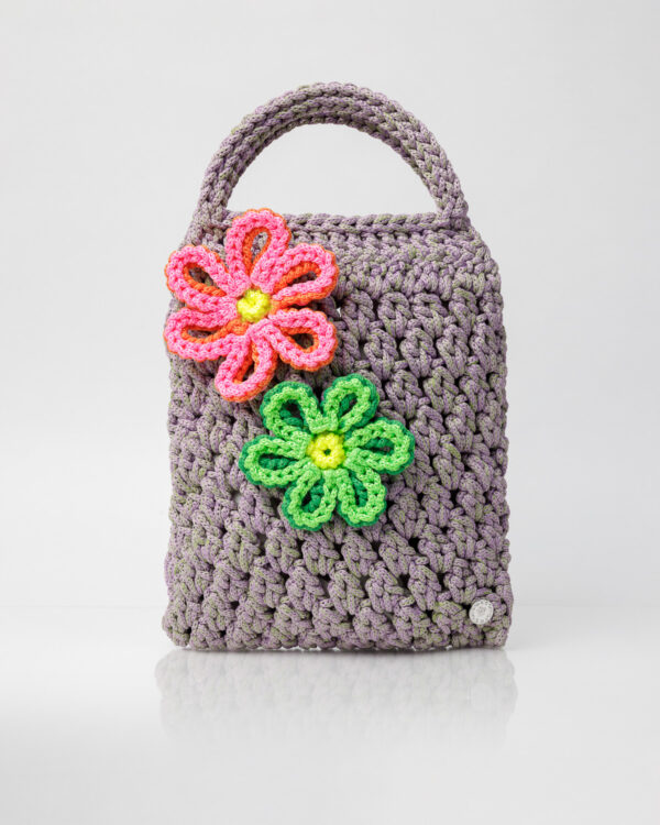 Miss Polyplexi Milan Lilac Crochet Tote Bag