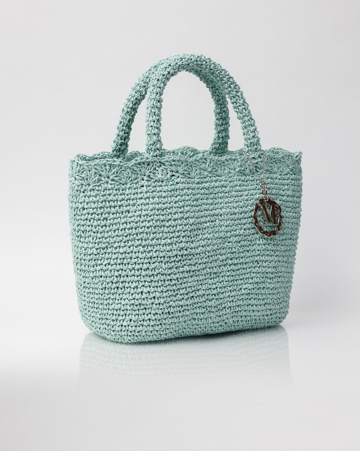 Mini Catania Straw Mint Crochet Tote Bag - Miss Polyplexi