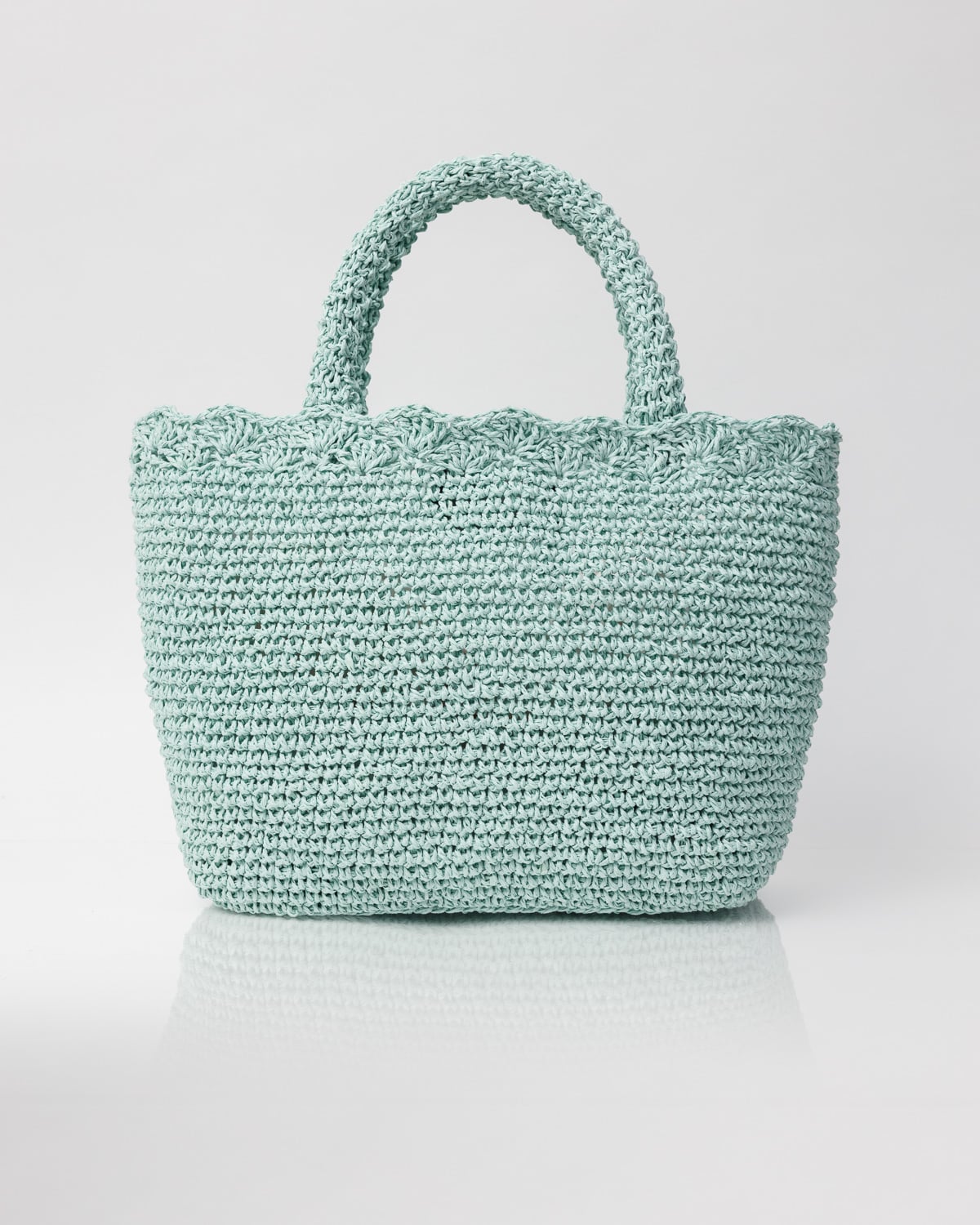 Mini Catania Straw Mint Crochet Tote Bag - Miss Polyplexi