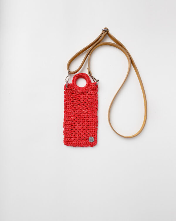 Miss Polyplexi Keisi Sparkling Coral Red Crochet Phone Case