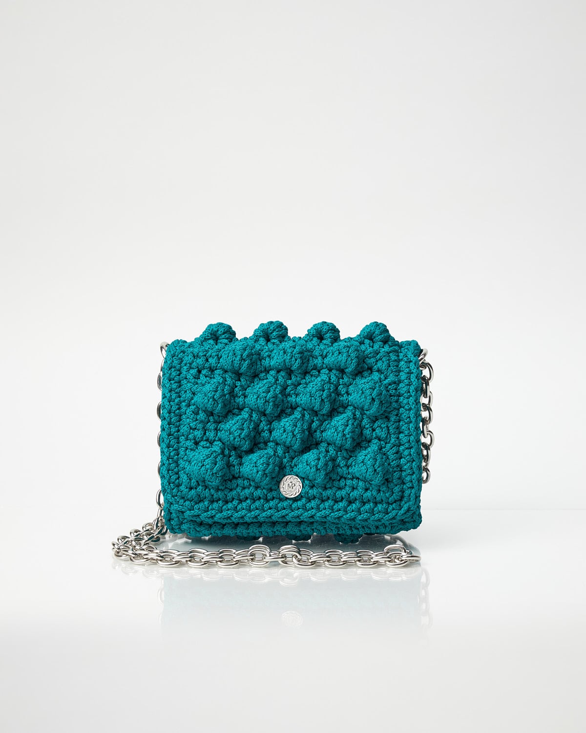 Micro Ossian Jade Green Crochet Crossbody Bag - Miss Polyplexi