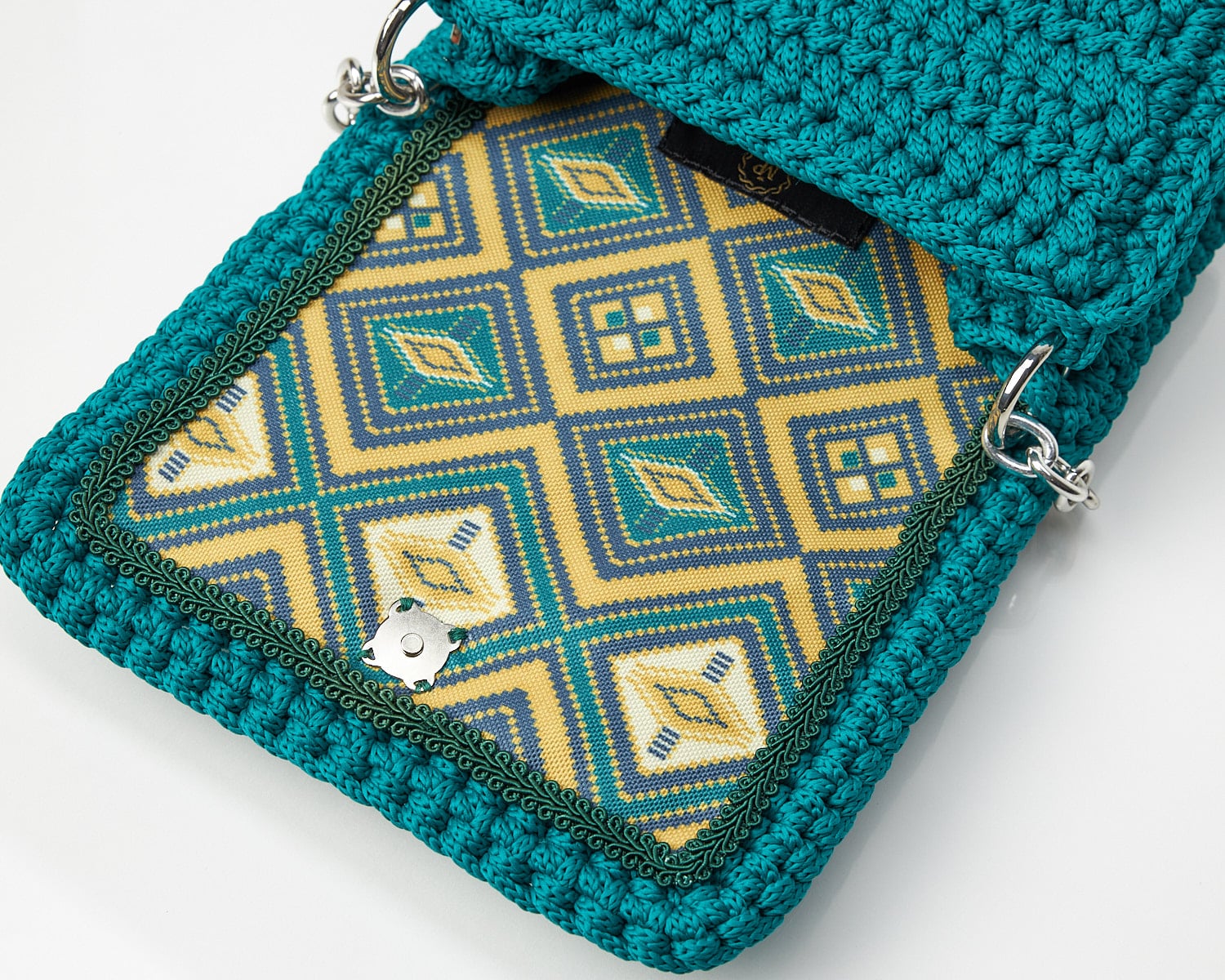 Micro Ossian Jade Green Crochet Crossbody Bag - Miss Polyplexi