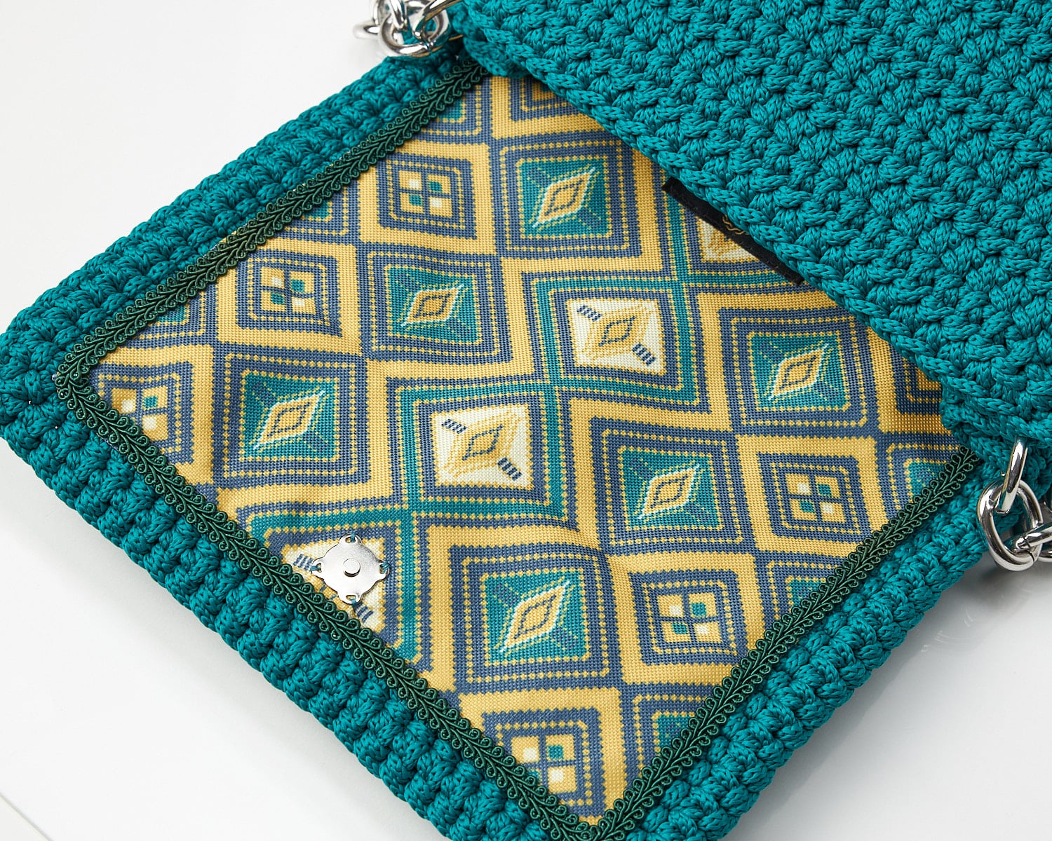 Ossian Jade Green Crochet Shoulder Bag - Miss Polyplexi