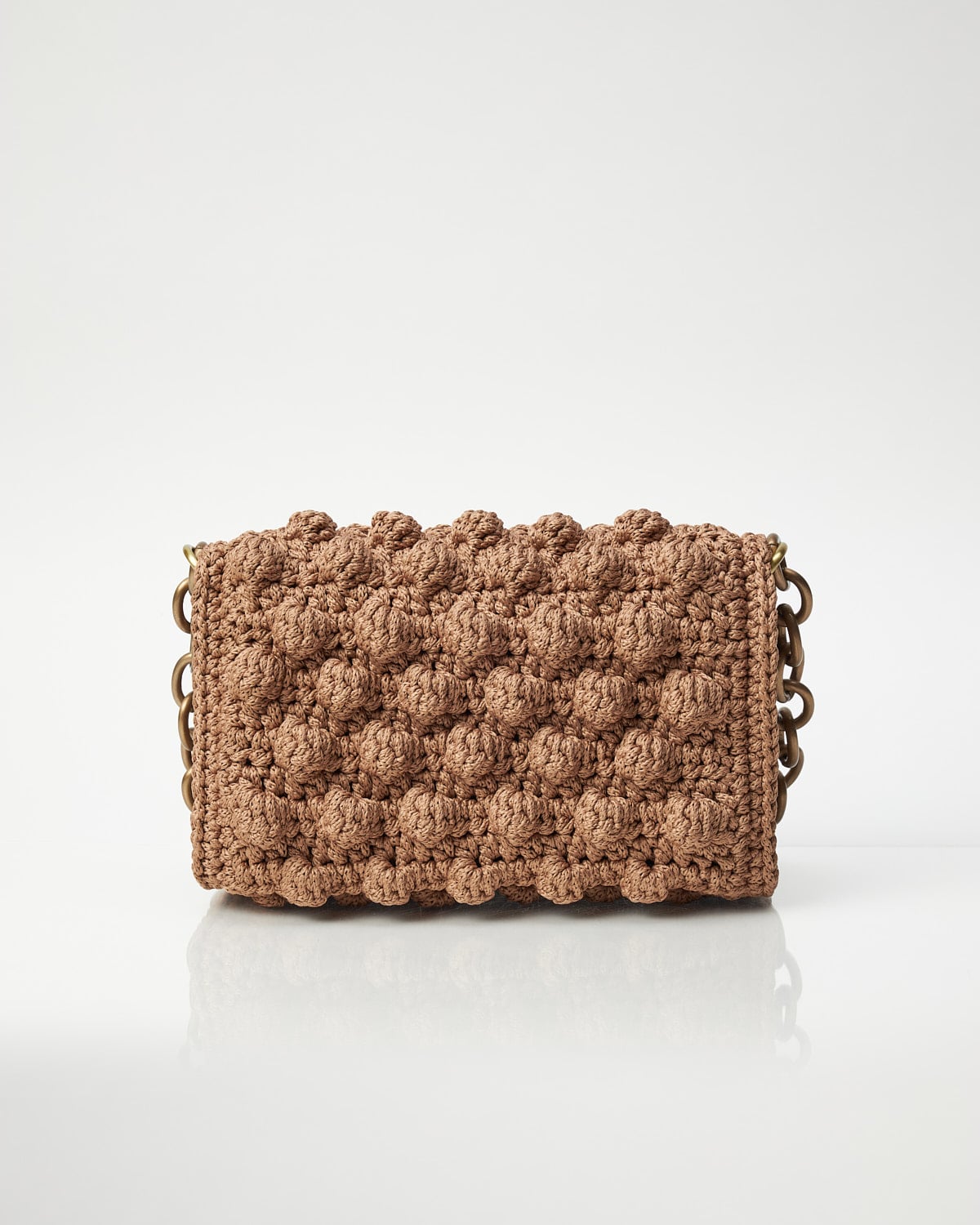 Ossian Mocha Crochet Shoulder Bag - Miss Polyplexi