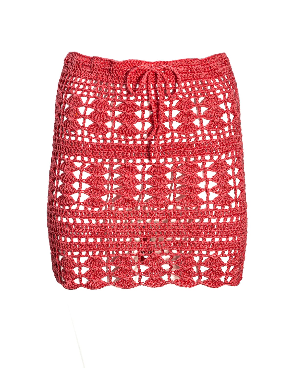 Folegandros Coral Crochet Mini Skirt Miss Polyplexi