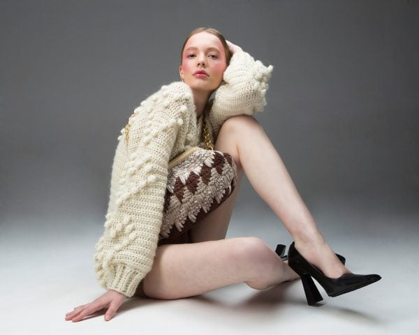 Celine Ecru Hand Knitted Cardigan - Miss Polyplexi