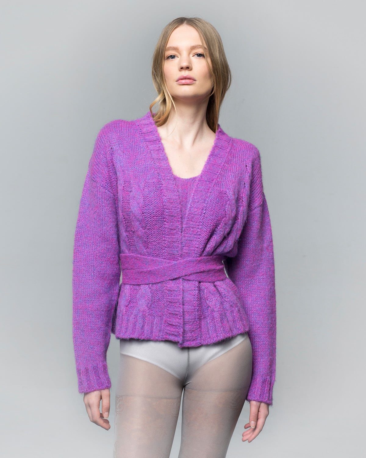 Corine Violet Knitted Cardigan - Miss Polyplexi