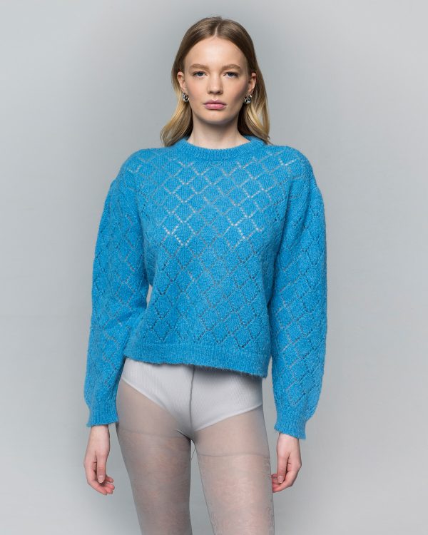 Miss Polyplexi Capucine Blue Knitted Sweater