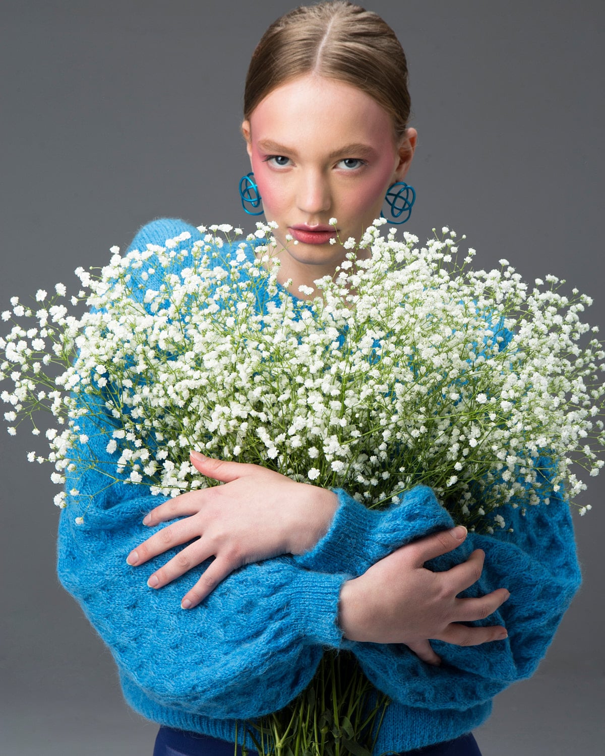 Miss Polyplexi Joelle Blue Knitted Sweater