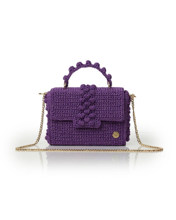 Miss Polyplexi Mini Annabelle Purple Crochet Shoulder Crossbody Bag