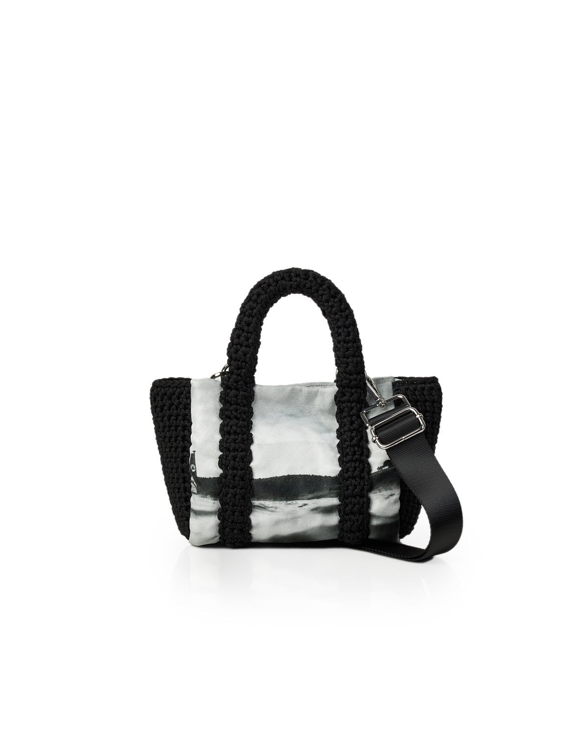 Black Aegean Small Tote Bag - Limited Edition Marina Vernicos x Miss Polyplexi
