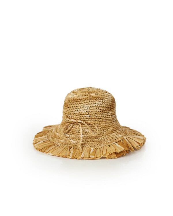 Miss Polyplexi Granada Raffia Natural Crochet Hat