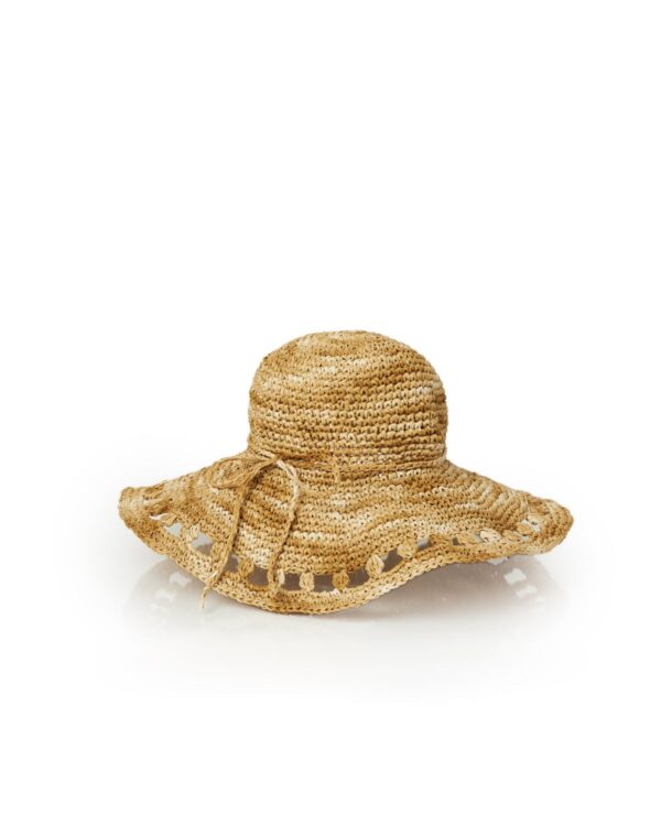 Miss Polyplexi Malaga Raffia Natural Crochet Hat