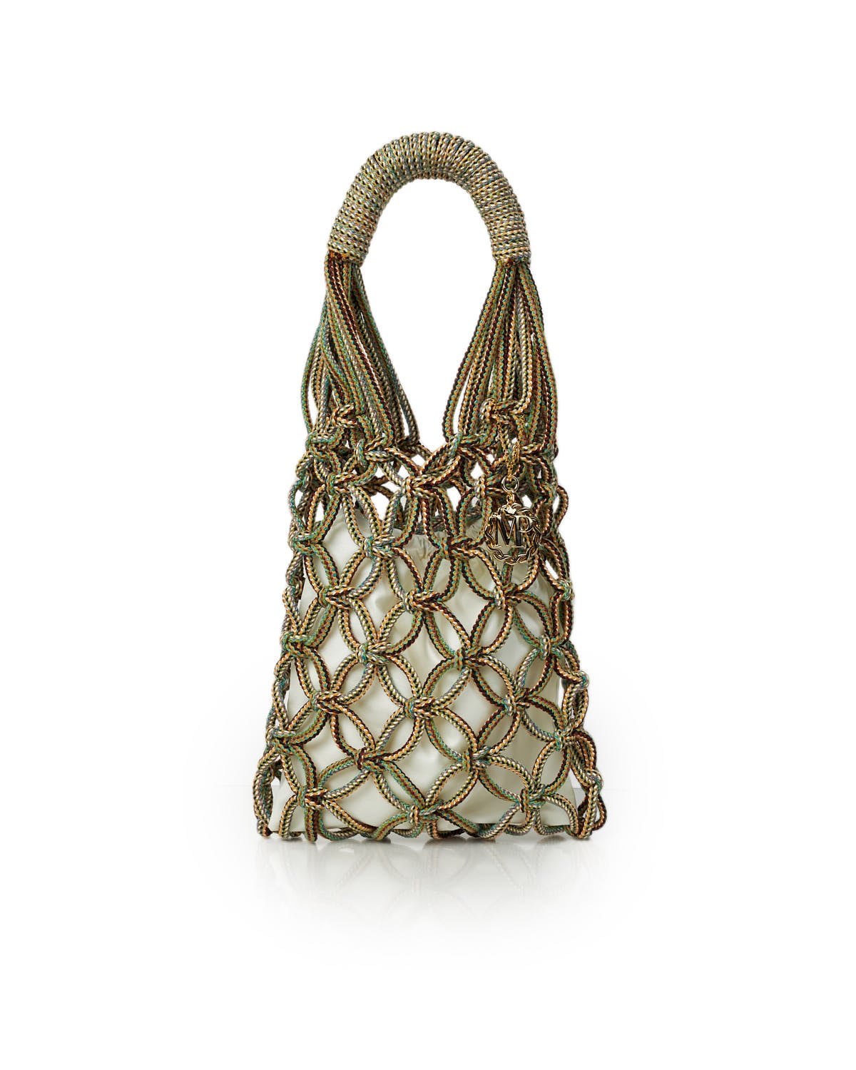 Miss Polyplexi Rome Multicolor Green Crochet Shoulder Bag