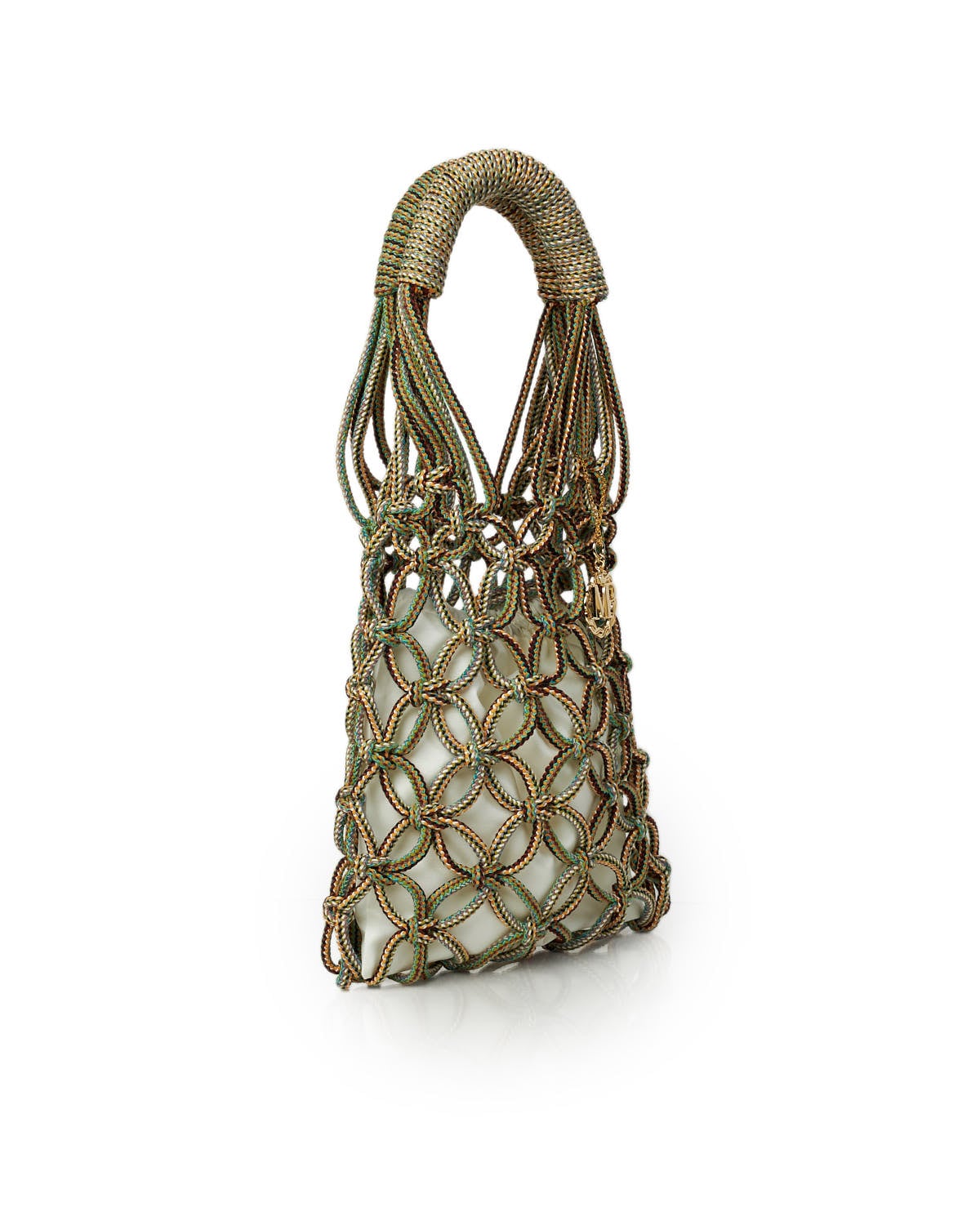 Miss Polyplexi Rome Multicolor Green Crochet Shoulder Bag