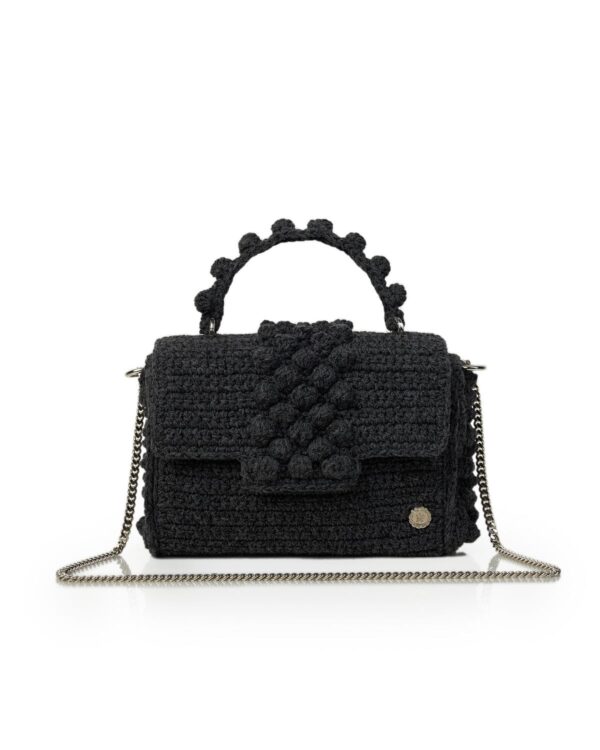 Miss Polyplexi Annabelle Grey Crochet Shoulder Crossbody Bag