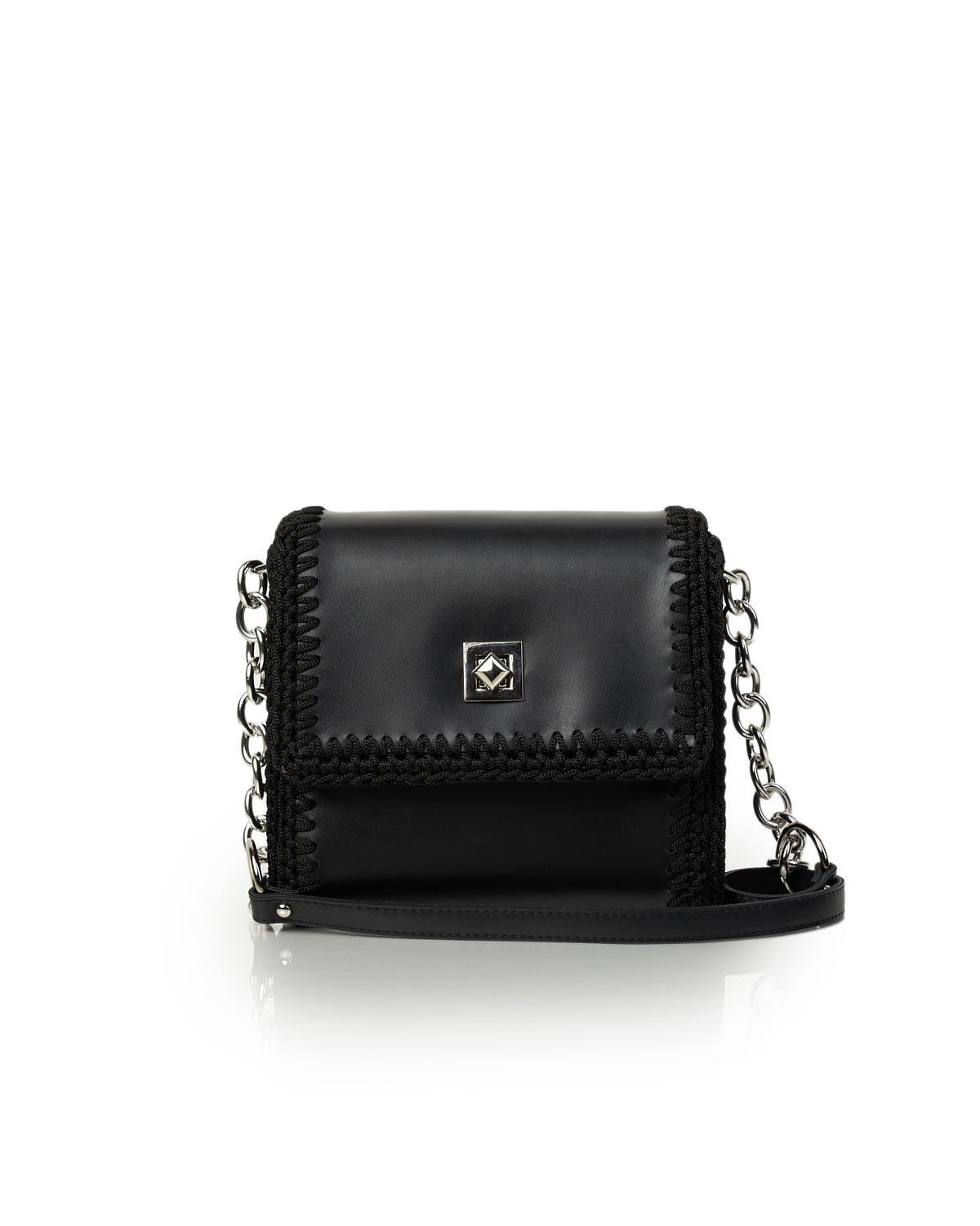【新品未使用】 Peggy Top Licorice Bohemia 3Y Manhattan Black Crochet Shoulder Bag - Miss Polyplexi