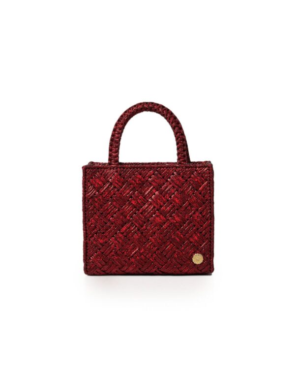 Miss Polyplexi California Metallic Red Crochet Tote Bag