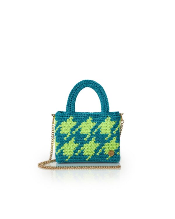 Miss Polyplexi Mermaid Blue Yellow Crochet Crossbody Bag