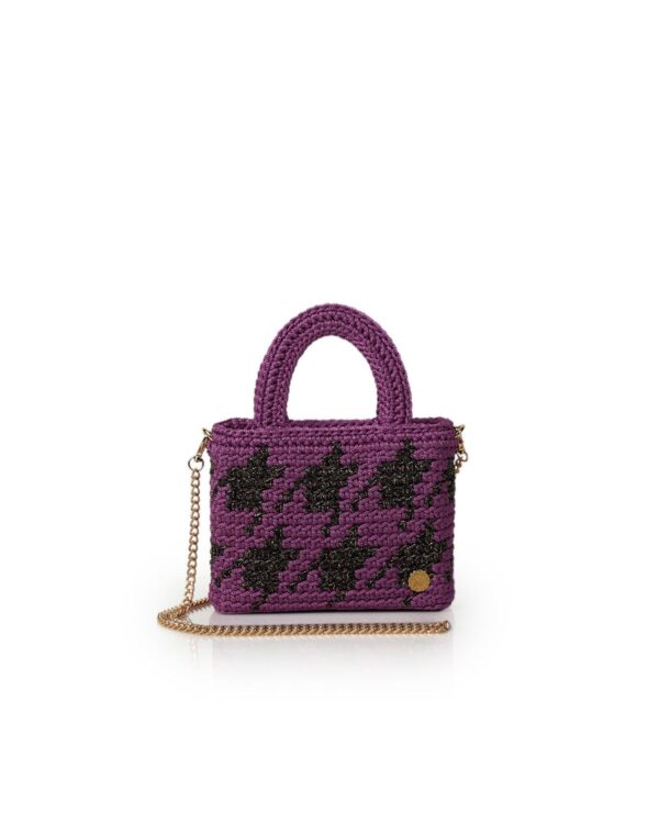 Miss Polyplexi Mermaid Purple Black Crochet Crossbody Bag