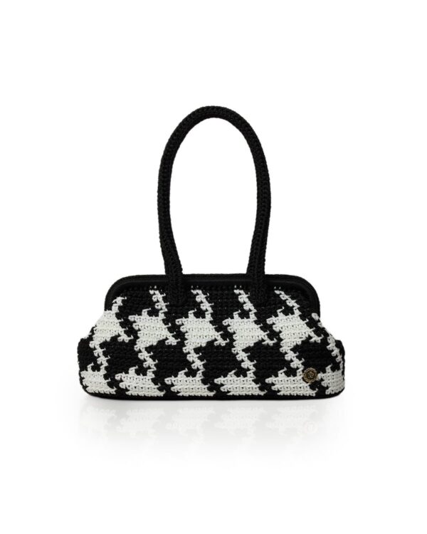Miss Polyplexi Montana Black White Crochet Shoulder Bag