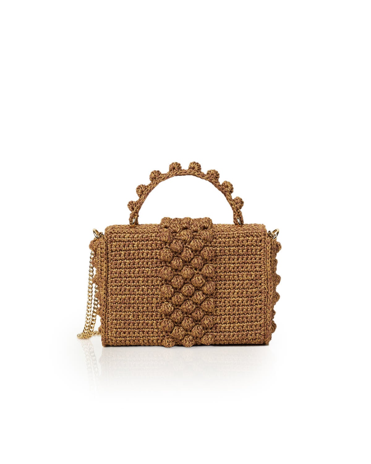 Annabelle Bronze Crochet Shoulder Crossbody Bag - Miss Polyplexi