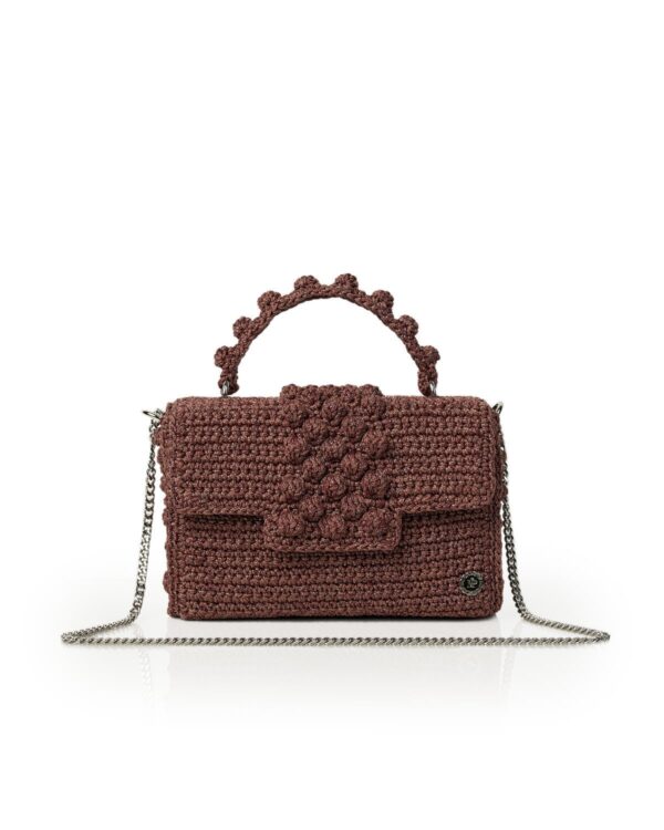 Miss Polyplexi Annabelle Deep Burgundy Crochet Shoulder Crossbody Bag