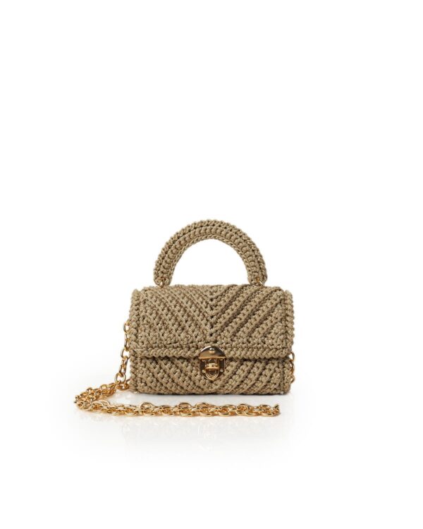 Miss Polyplexi Sirena Sand Beige Crochet Crossbody Bag