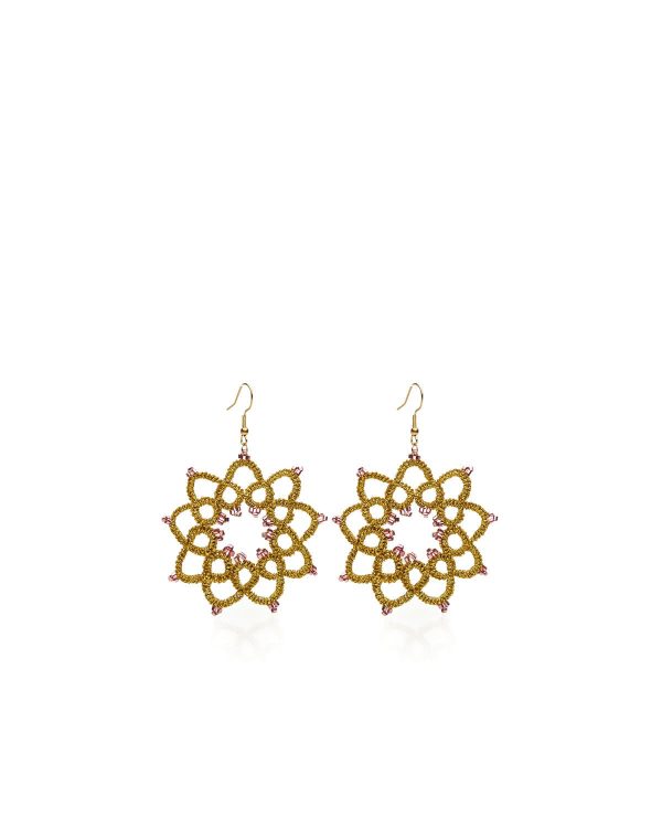 Miss Polyplexi Astra Handmade Gold Earrings