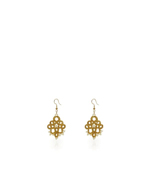 Miss Polyplexi Aura Handmade Gold Earrings