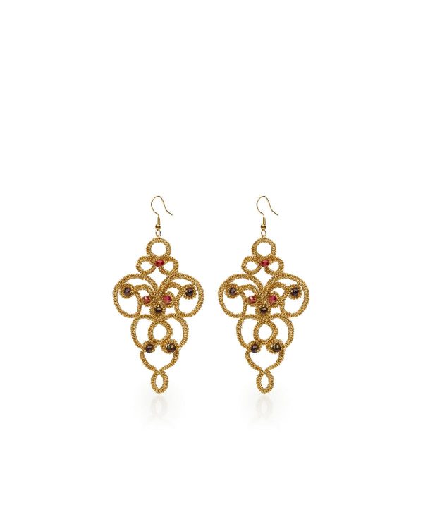 Miss Polyplexi Minotaura Handmade Gold Earrings
